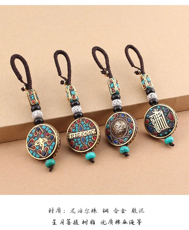 Tibetan Buddha Mantra Keychain